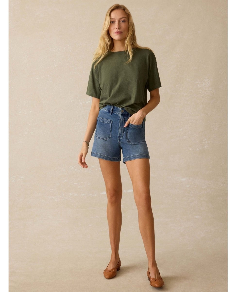 Stretch Terry Patch Pocket Shorts Riverton - PINK ARROWS