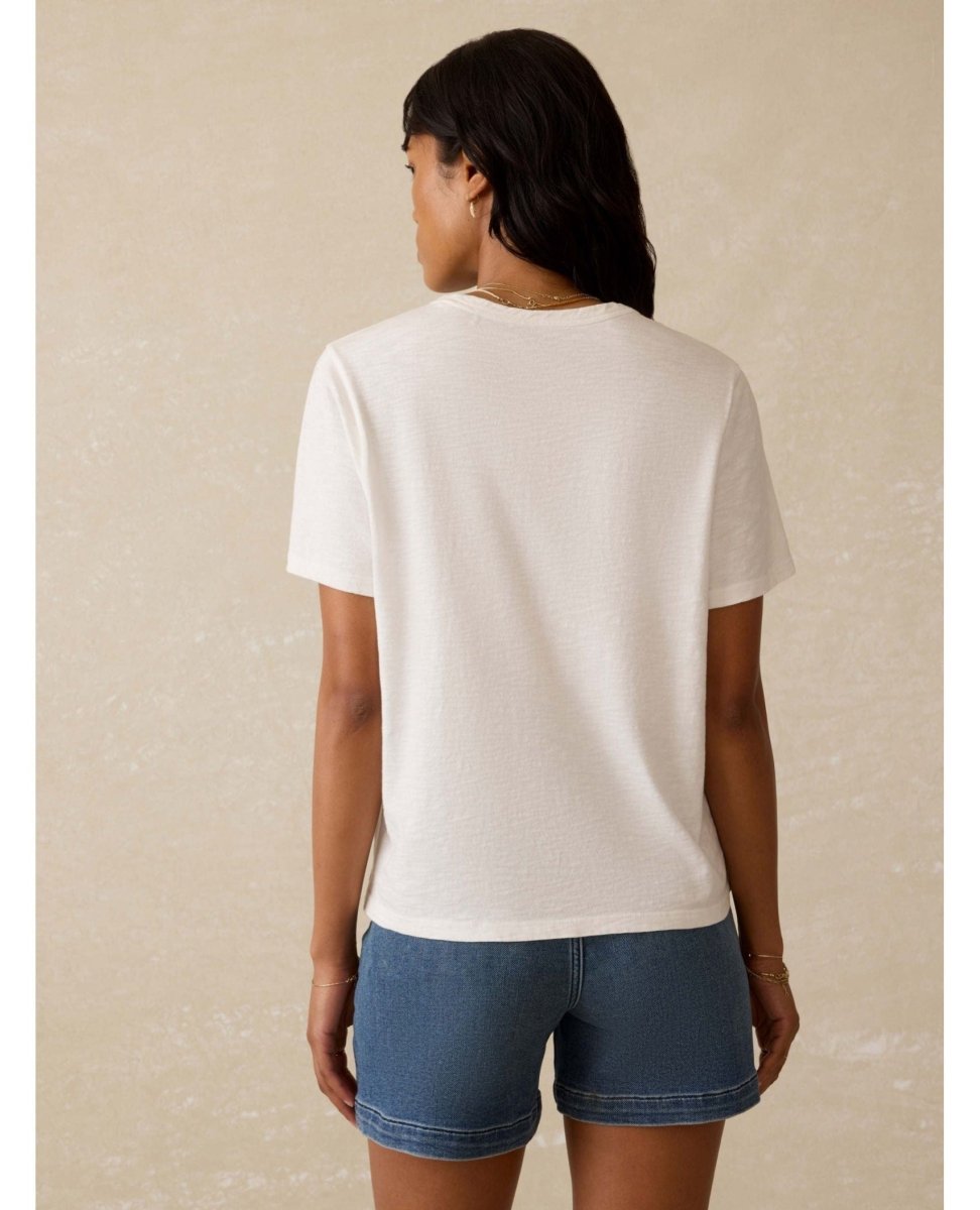 Sunwashed Essential Tee White - PINK ARROWS