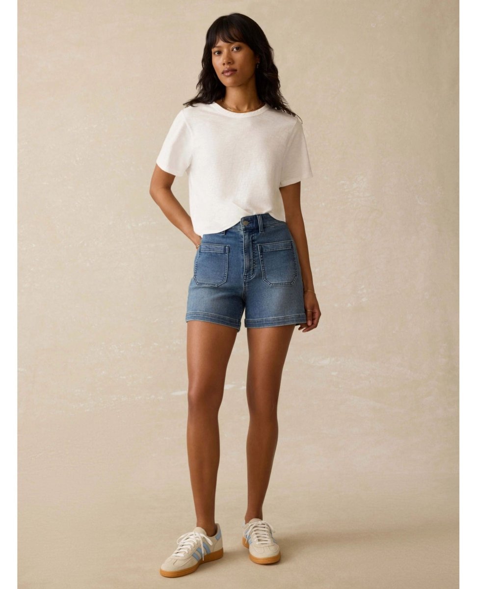 Sunwashed Essential Tee White - PINK ARROWS