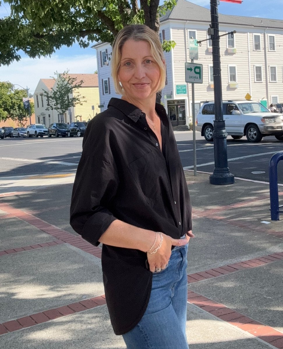 Sydney Shirt Black - PINK ARROWS