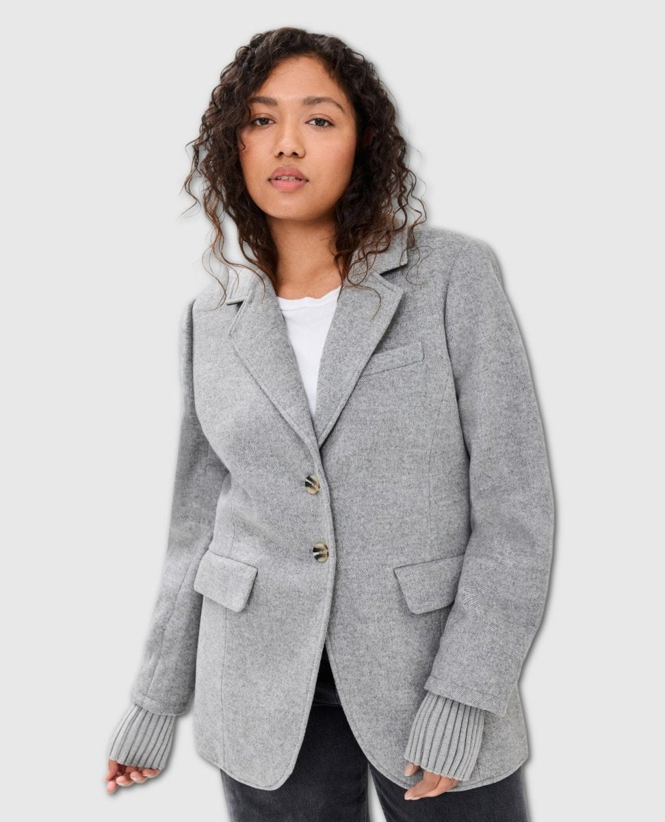 The City Blazer Ice Grey - PINK ARROWS