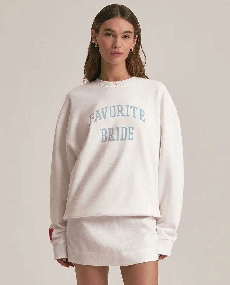 The Favorite Bride Sweatshirt White - PINK ARROWS