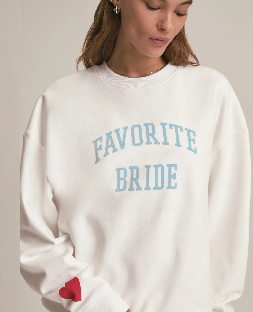 The Favorite Bride Sweatshirt White - PINK ARROWS