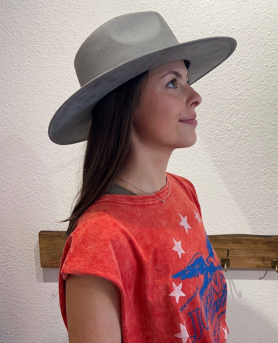 The Nomad Fedora Oxford Grey - PINK ARROWS