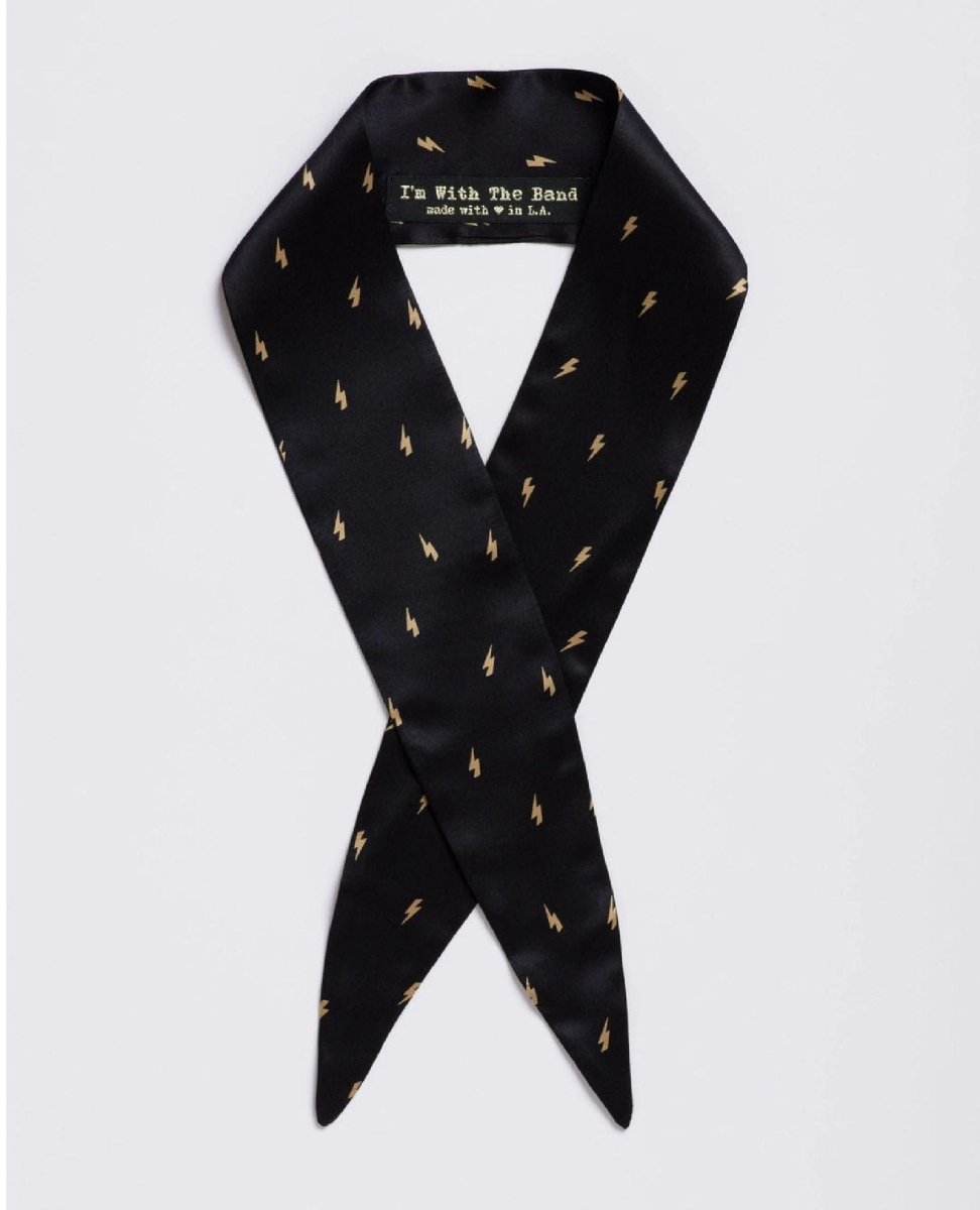 The Thunders Black Scarf Tie - PINK ARROWS
