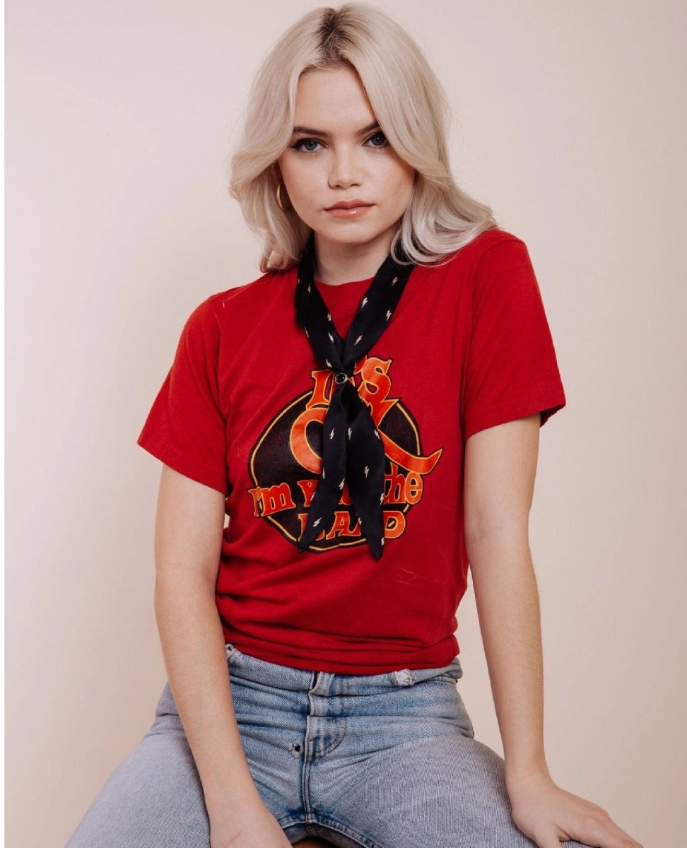 The Thunders Black Scarf Tie - PINK ARROWS