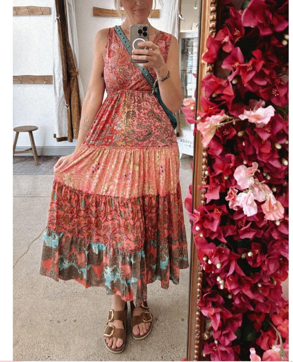 Tiers for You Midi Pink Dress - PINK ARROWS