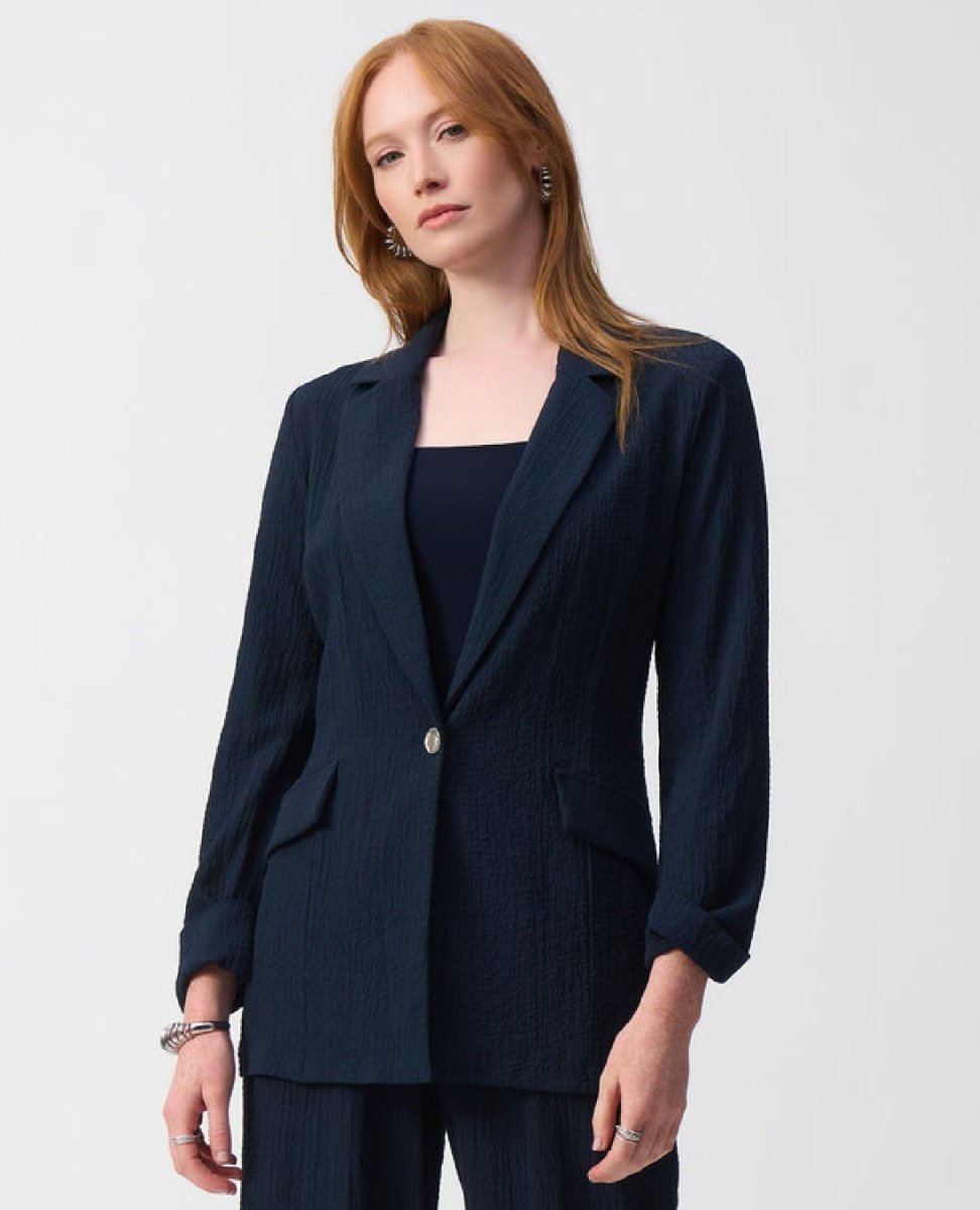 Timeless Elegance Navy Blazer - PINK ARROWS