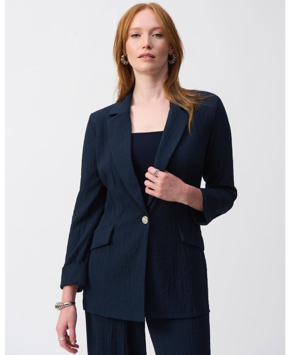 Timeless Elegance Navy Blazer - PINK ARROWS