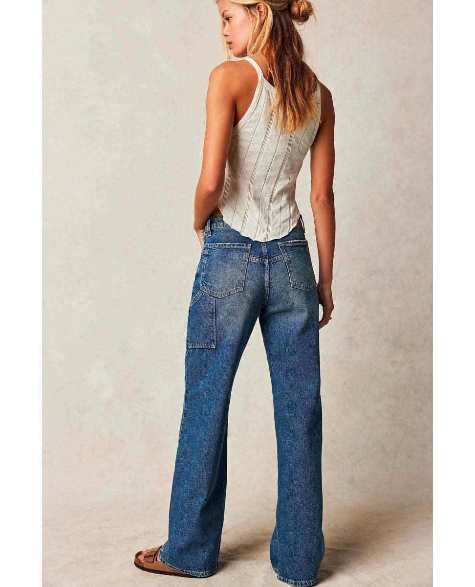 Tinsley Baggy Jean Hazey Blue - PINK ARROWS