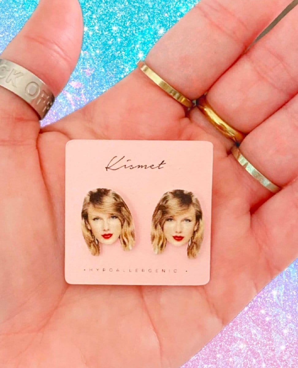 TSwift Stud Earrings - PINK ARROWS