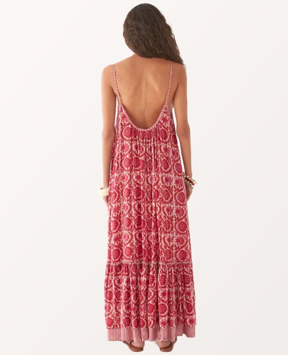 Valeria Dress Flamingo Grooves - PINK ARROWS