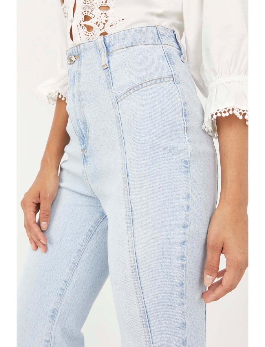 Vintage Free People Flare Light Indigo - PINK ARROWS