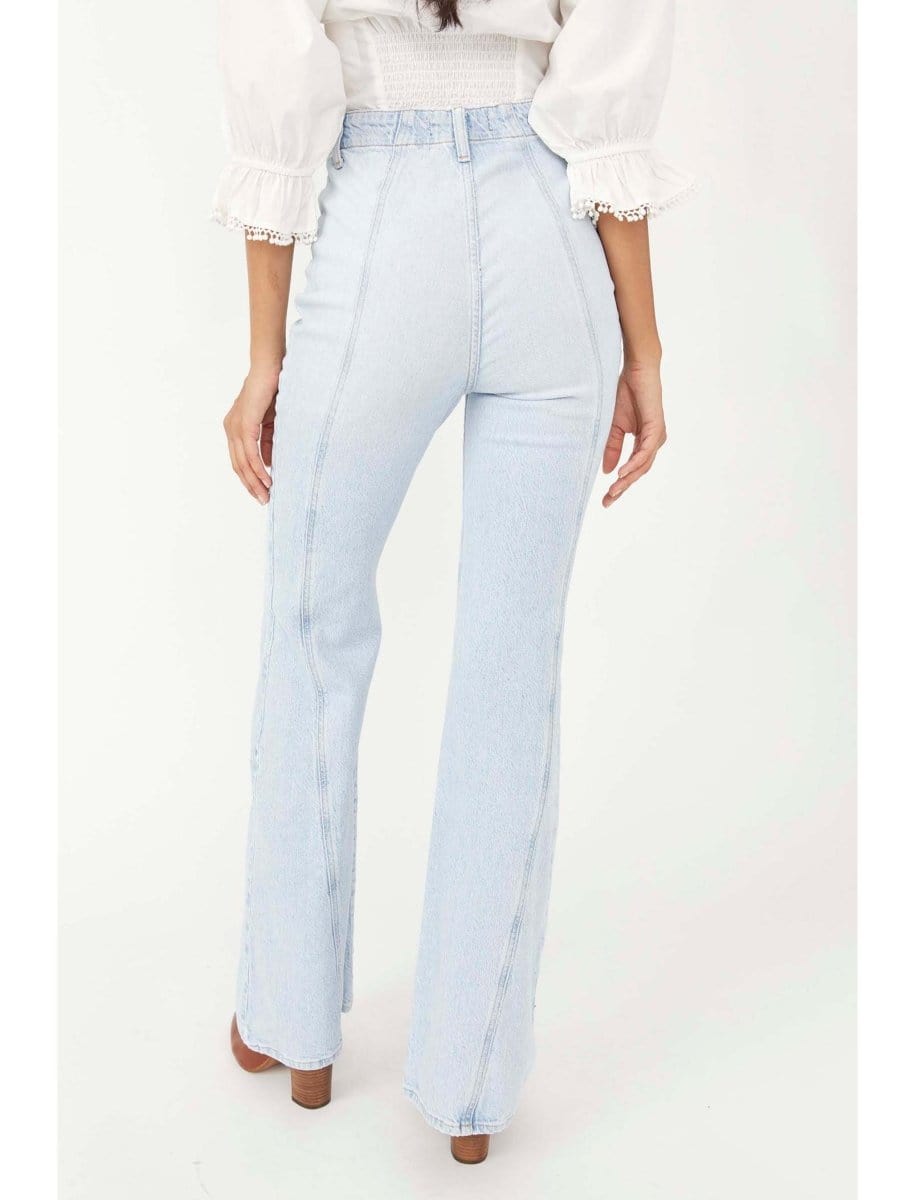 Vintage Free People Flare Light Indigo - PINK ARROWS