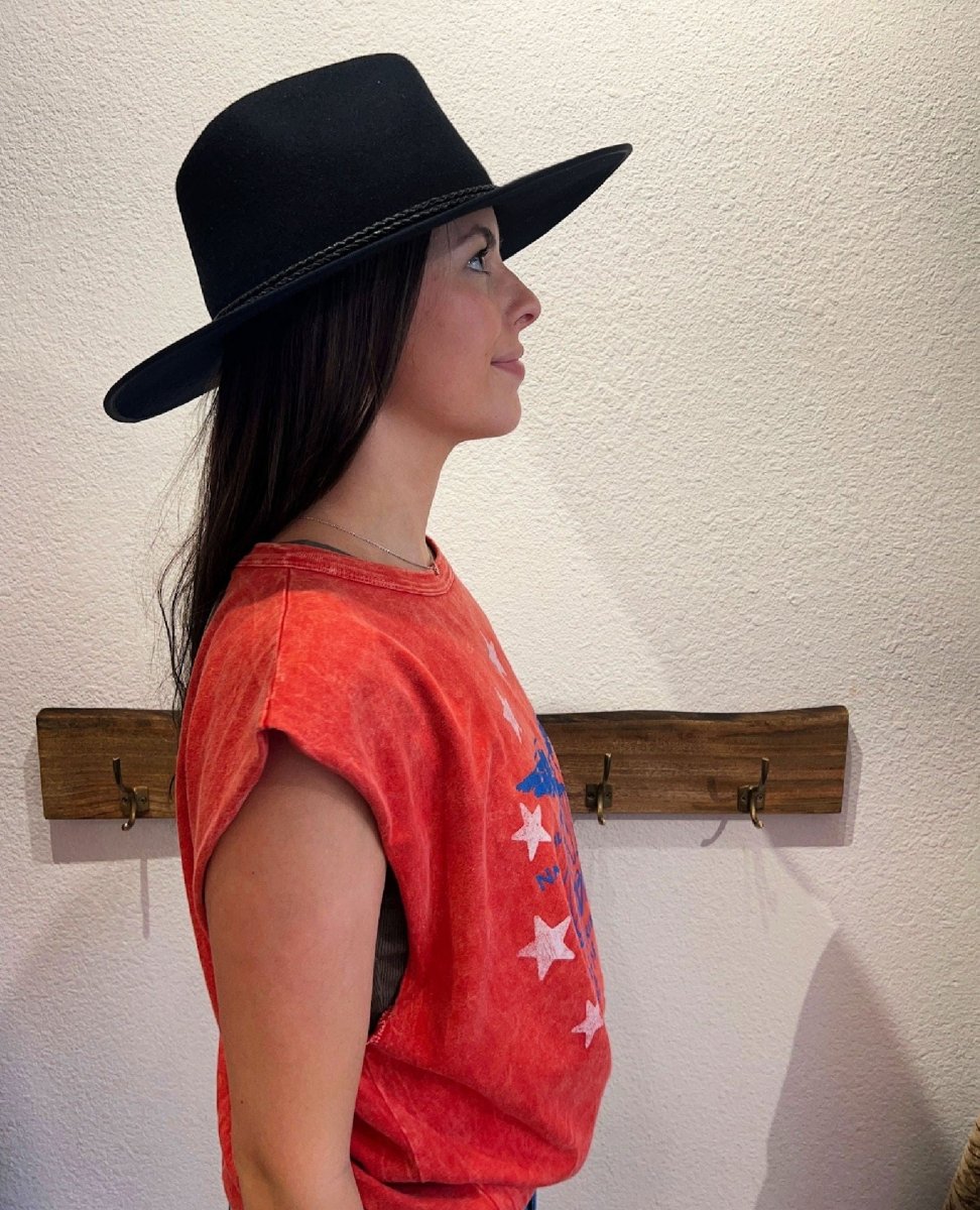 Walker Fedora Black - PINK ARROWS