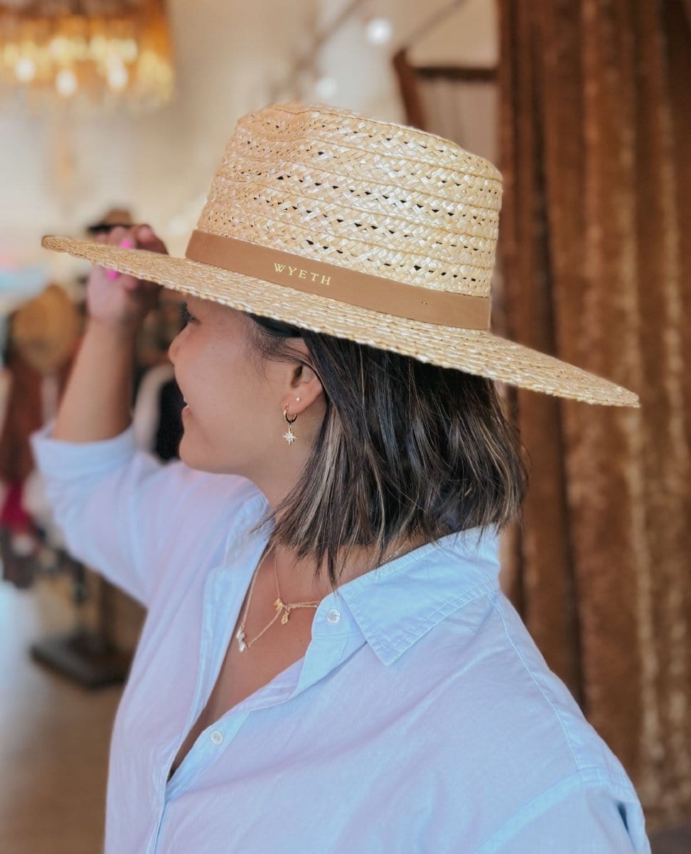 Waverly Straw Hat - PINK ARROWS