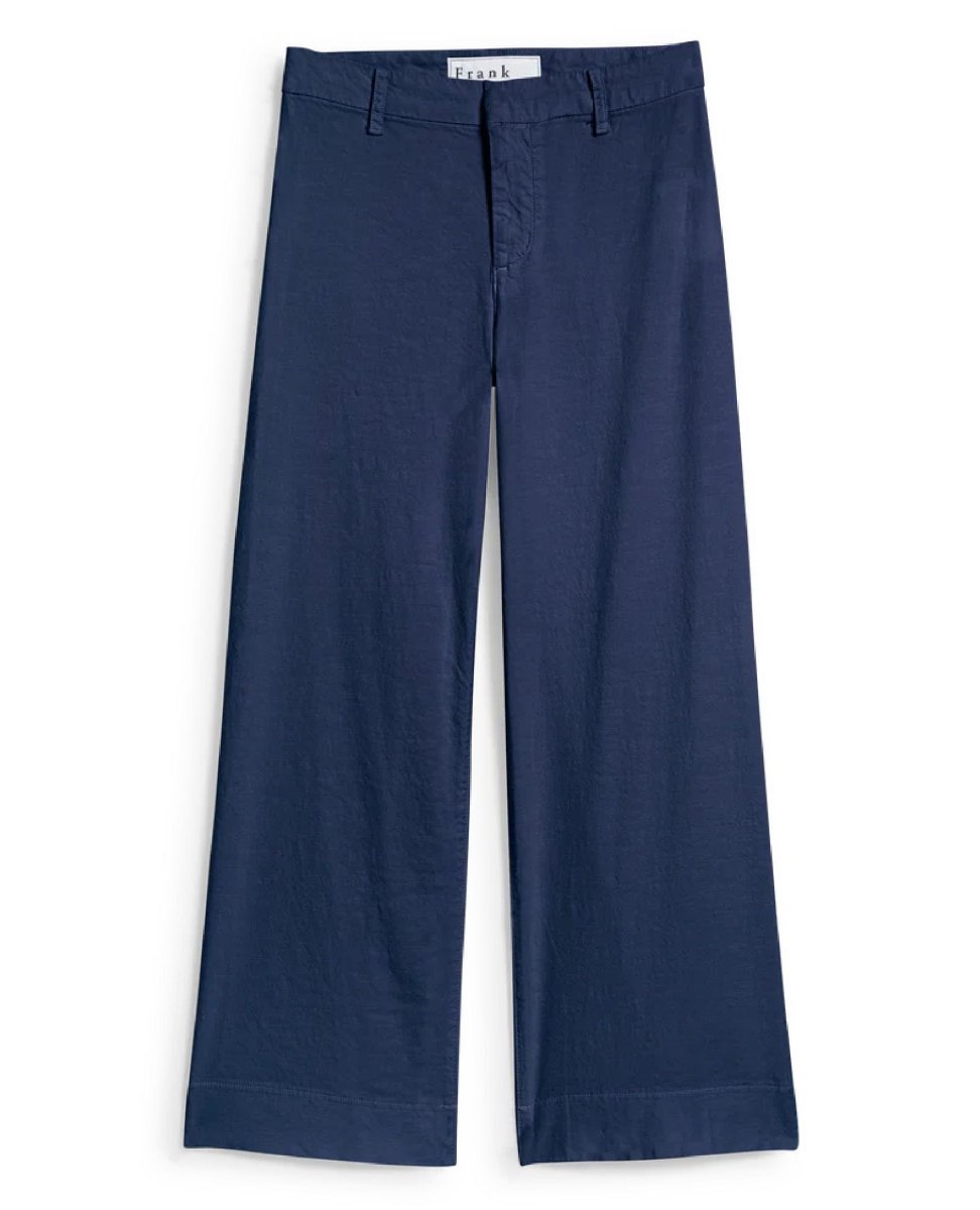 Wexford Trouser Summer Navy Linen - PINK ARROWS