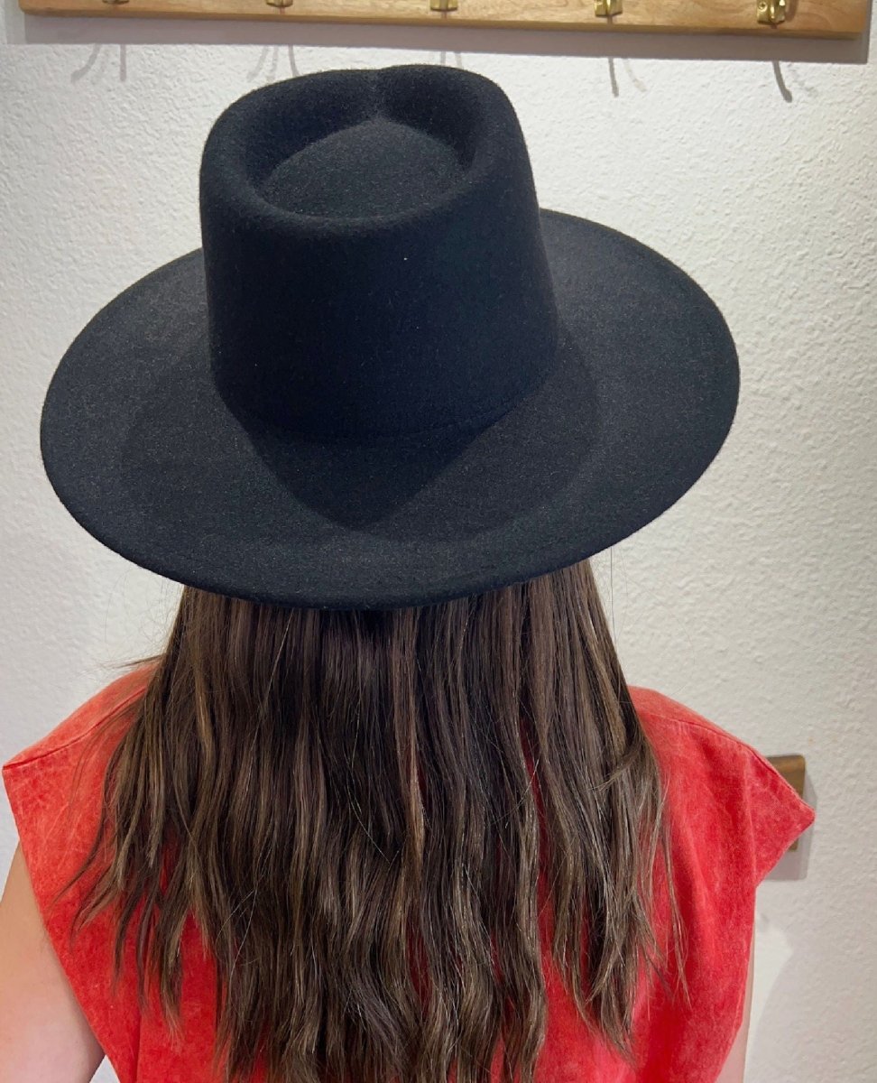 Wide Brim Rancher Hat – Black - PINK ARROWS