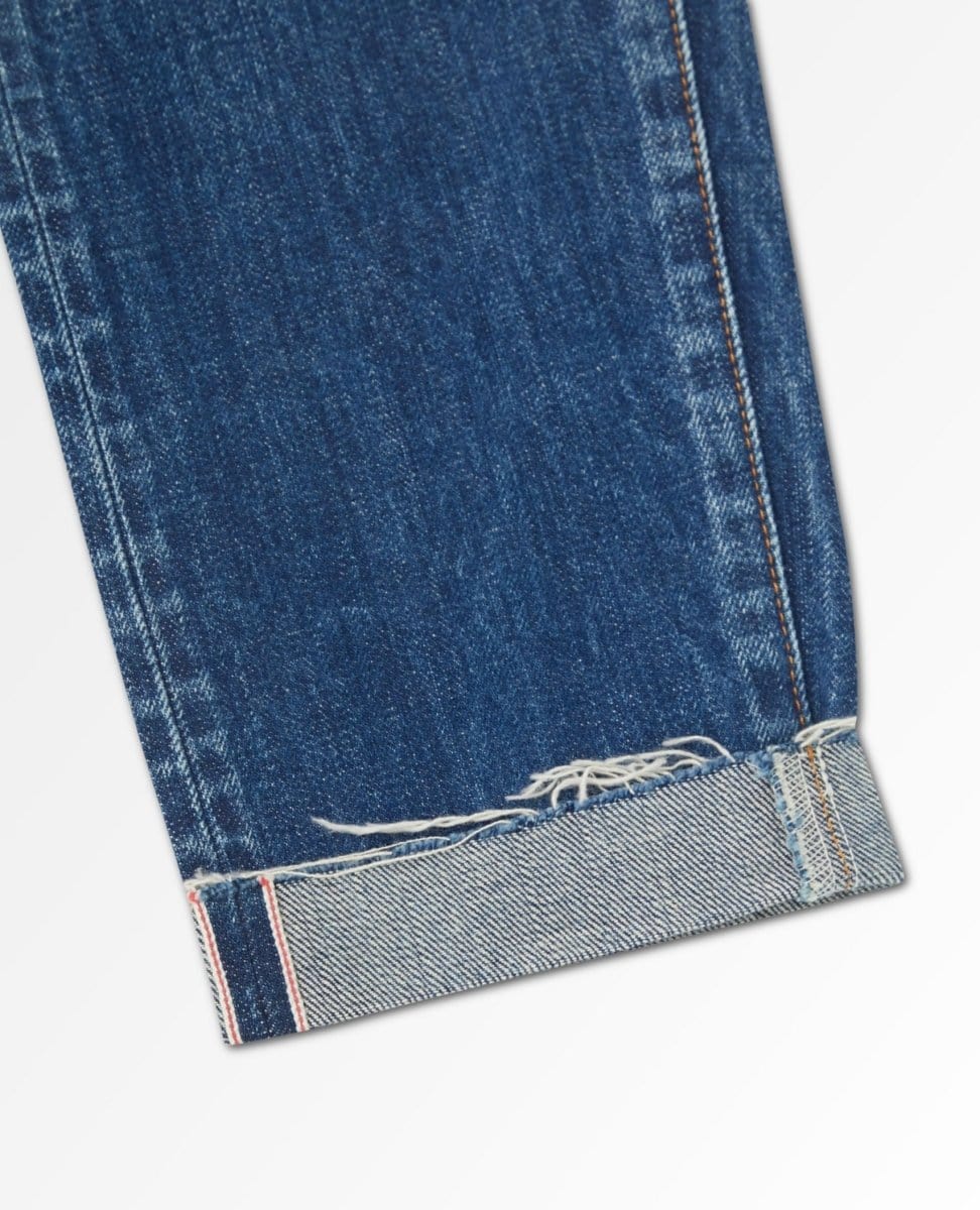 Wilbur Mid - rise Tapered Vintage Blue Jeans - PINK ARROWS