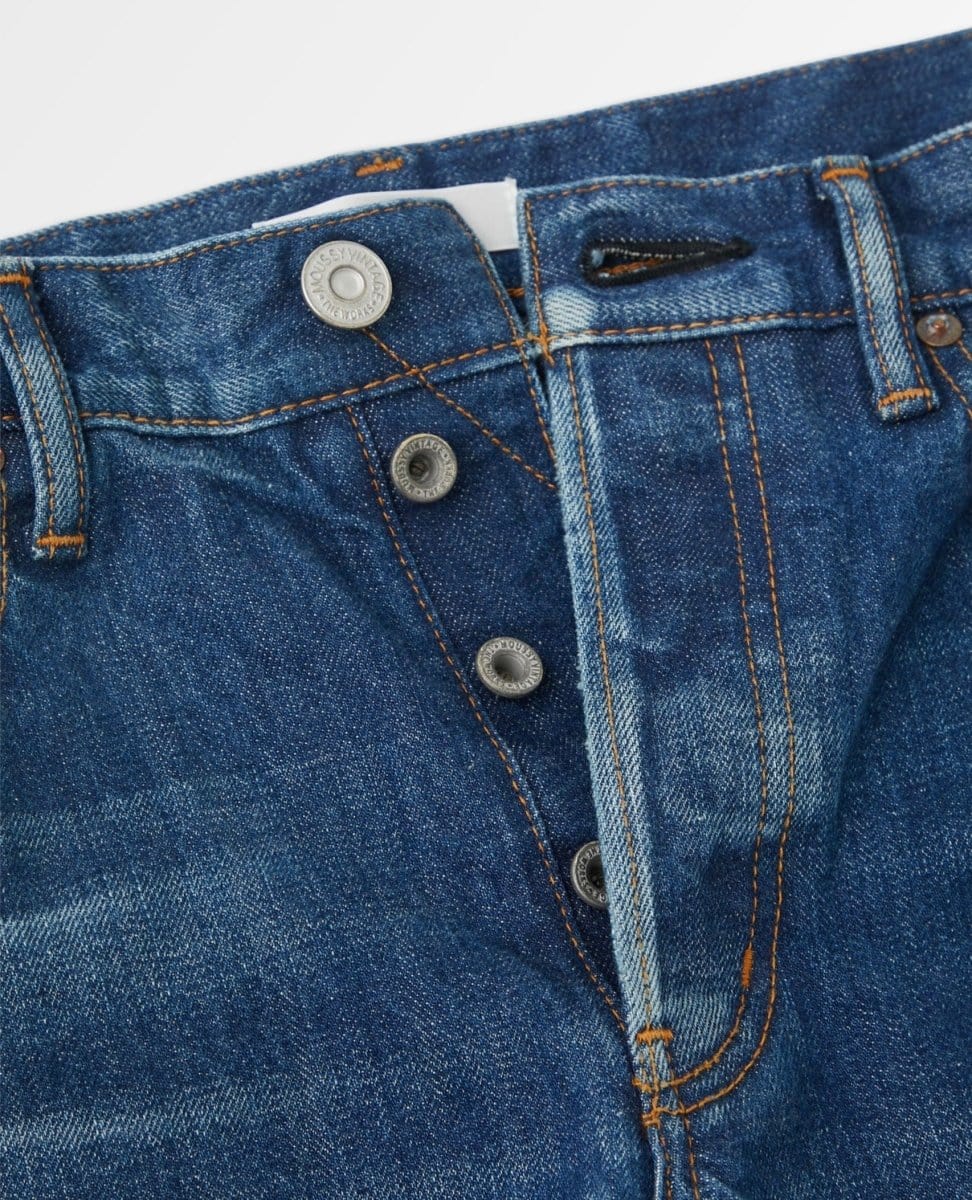 Wilbur Mid - rise Tapered Vintage Blue Jeans - PINK ARROWS