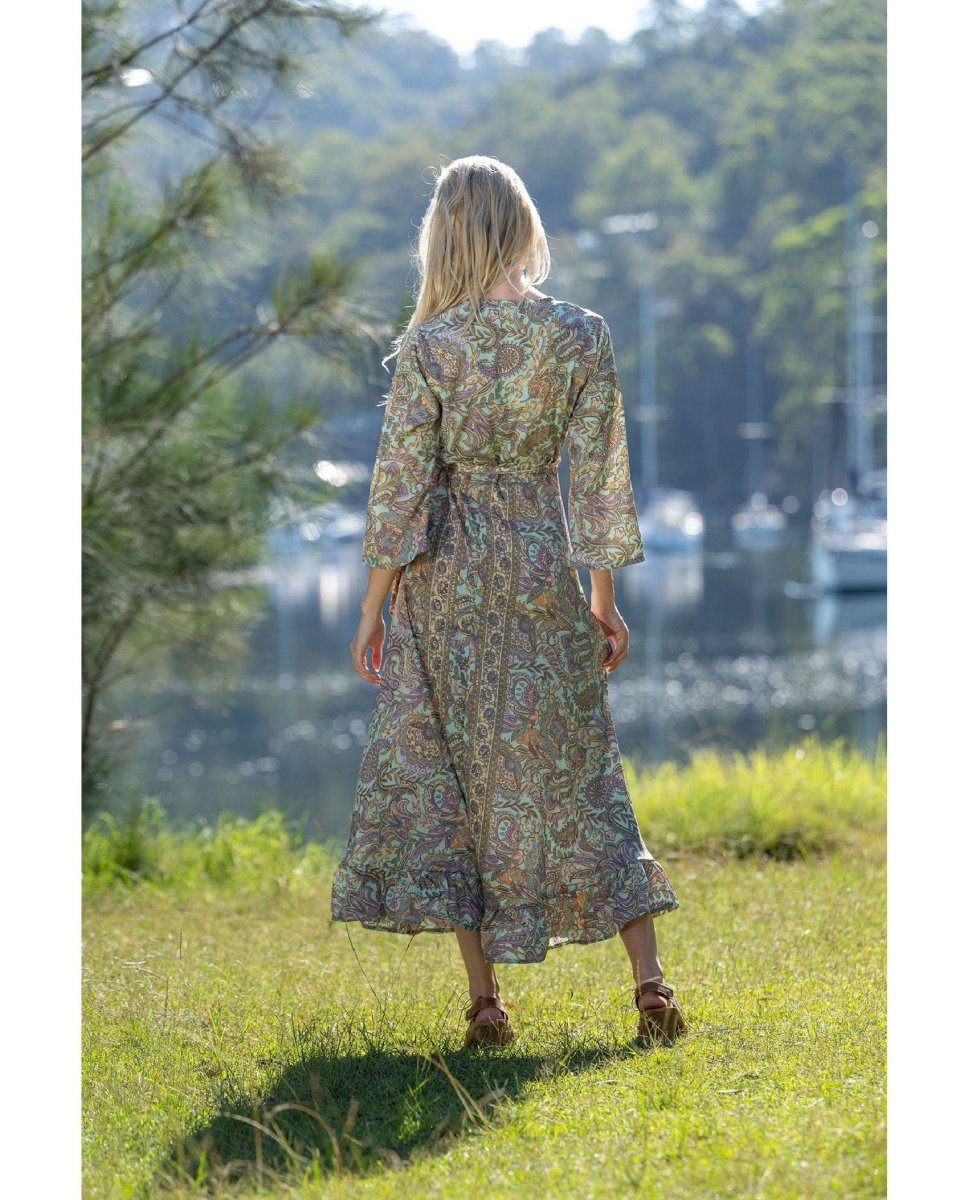 Yasmin Wrap Dress - PINK ARROWS