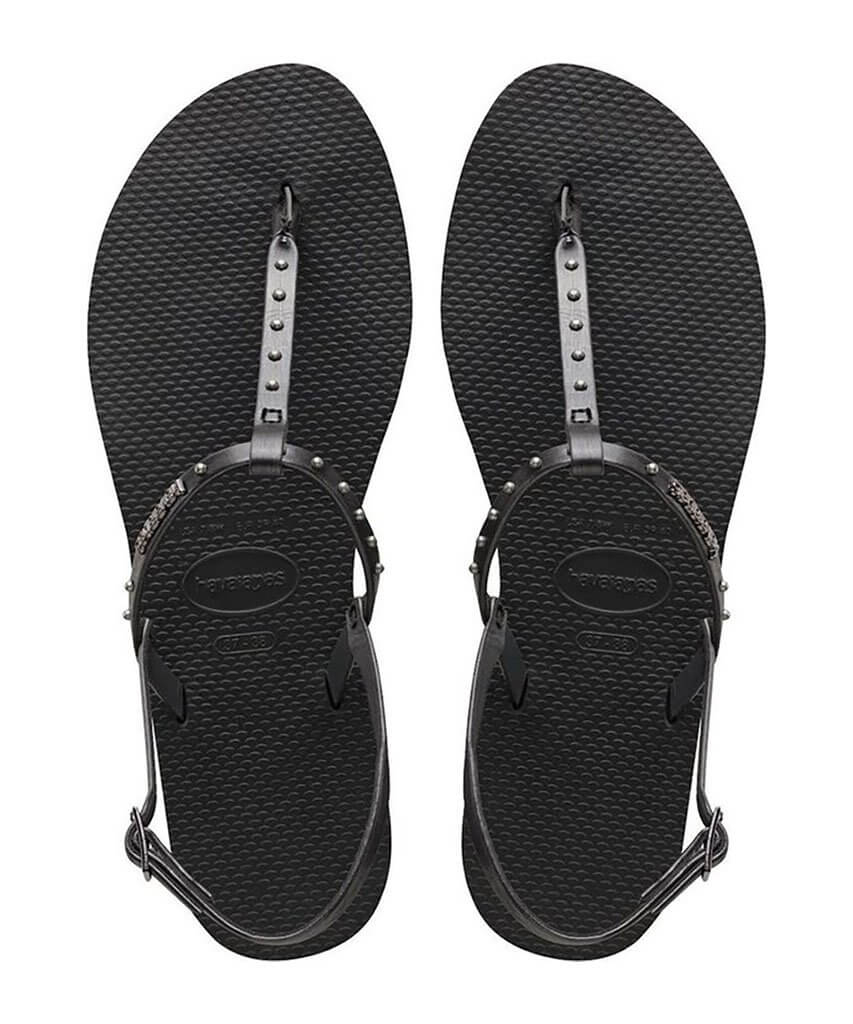 You Riviera Maxi Sandal Black Crystal - PINK ARROWS