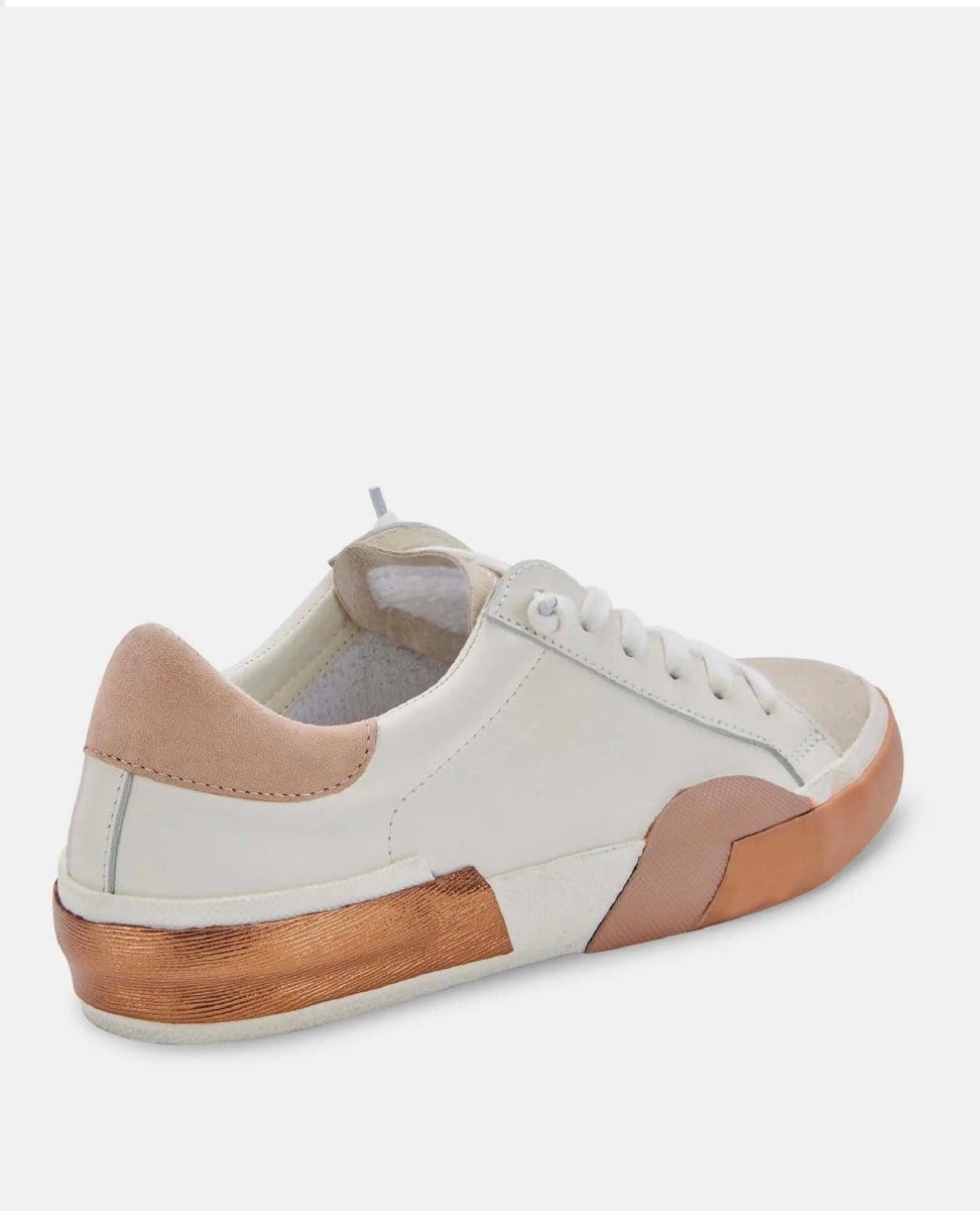 Zina Sneakers White Tan Leather - PINK ARROWS