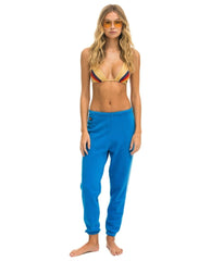 5 Stripe Ocean Blue Women's Sweatpant - PINK ARROWS