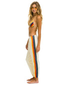 5 Stripe Vintage White Women's Sweatpant - PINK ARROWS