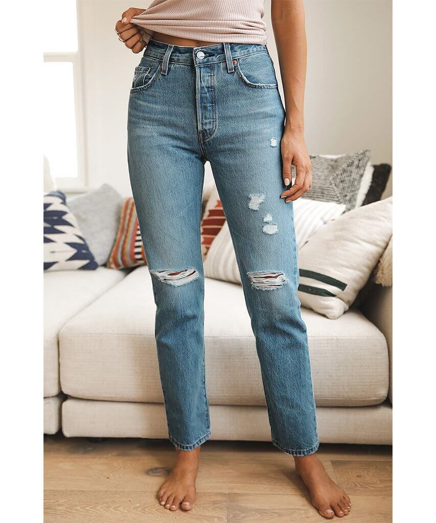 501 Straight Leg Distressed Jeans Oxnard Athens Crown PINK ARROWS