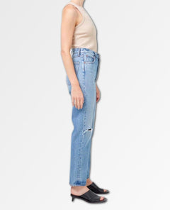 90's Pinch Waist High Rise Straight Abstract - PINK ARROWS