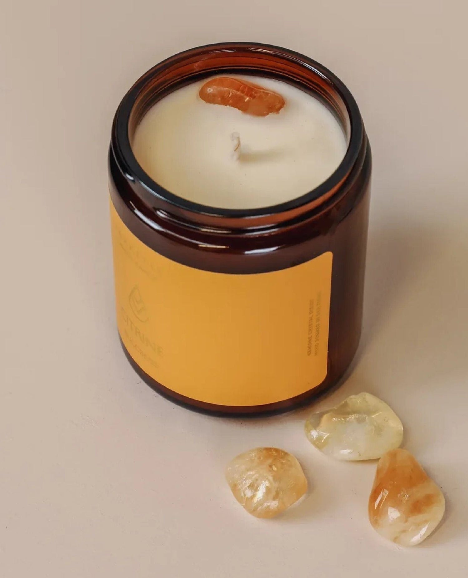 Crystal Candle – Citrine (Success) 9oz