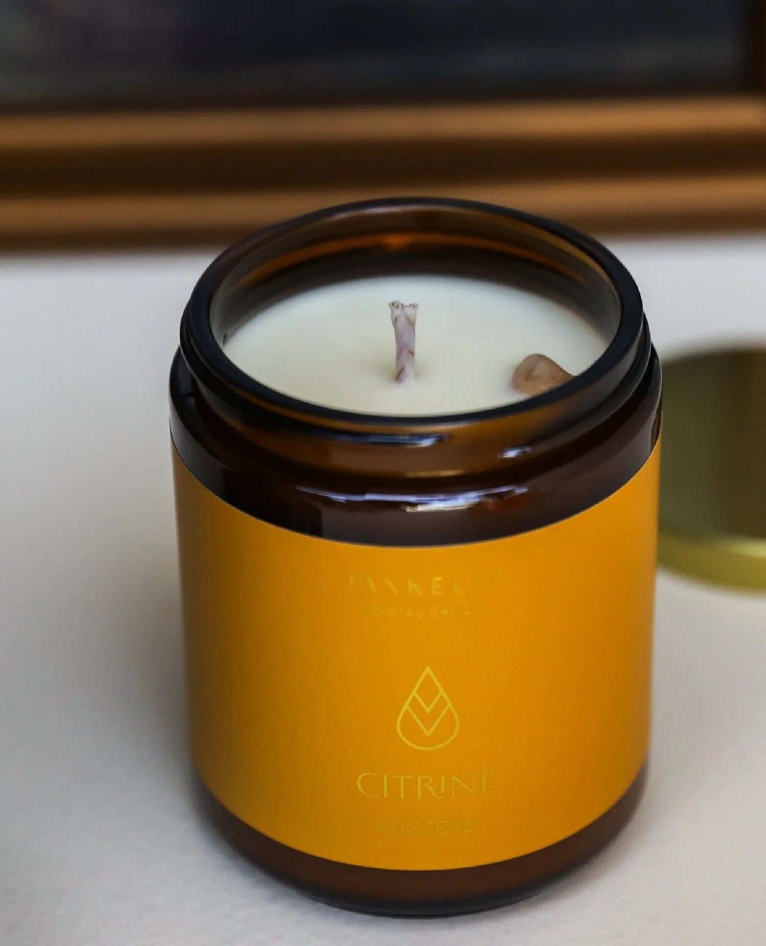 Crystal Candle – Citrine (Success) 9oz