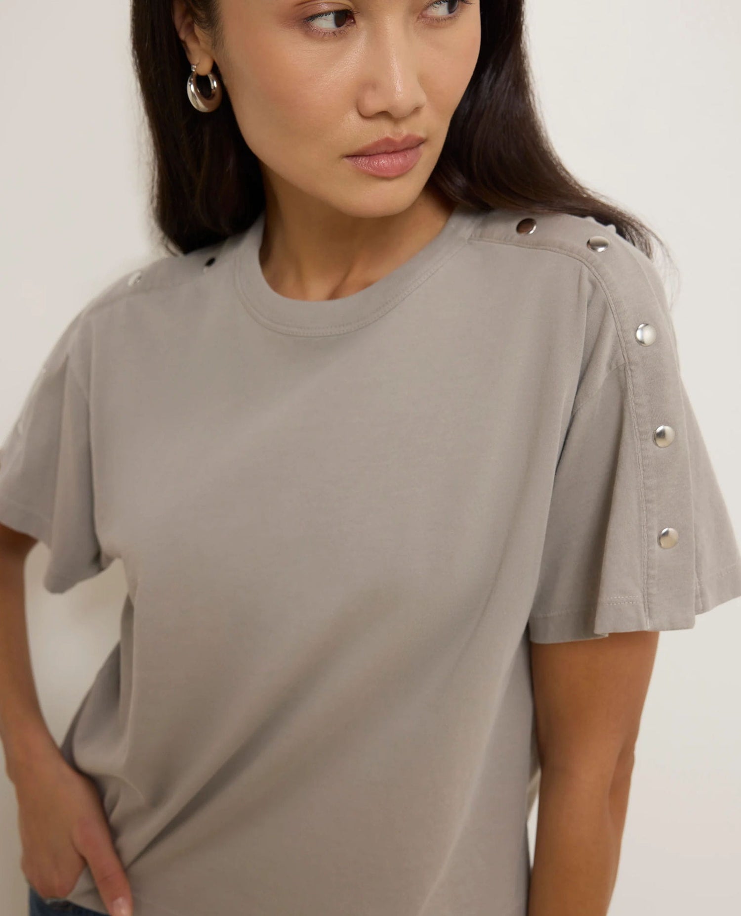 Ada Silver Snap Tee