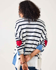 Amour Sweater Navy & White