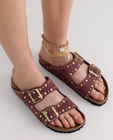 Arizona Rivet Sandals Pepper Suede