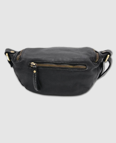 Avery Leather Mini Crossbody Black
