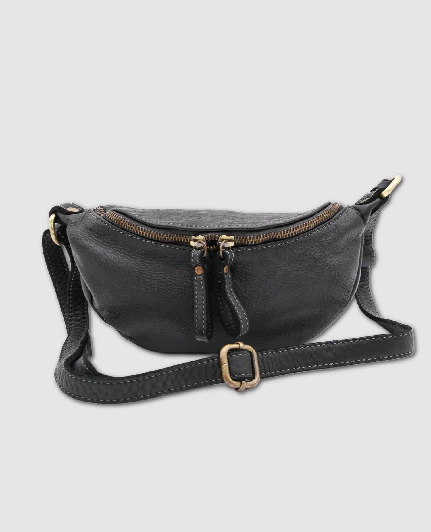 Avery Leather Crossbody Black