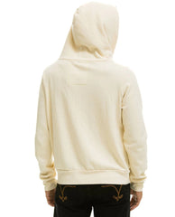 AN 5 Stripe Zip Hooded Vintage White