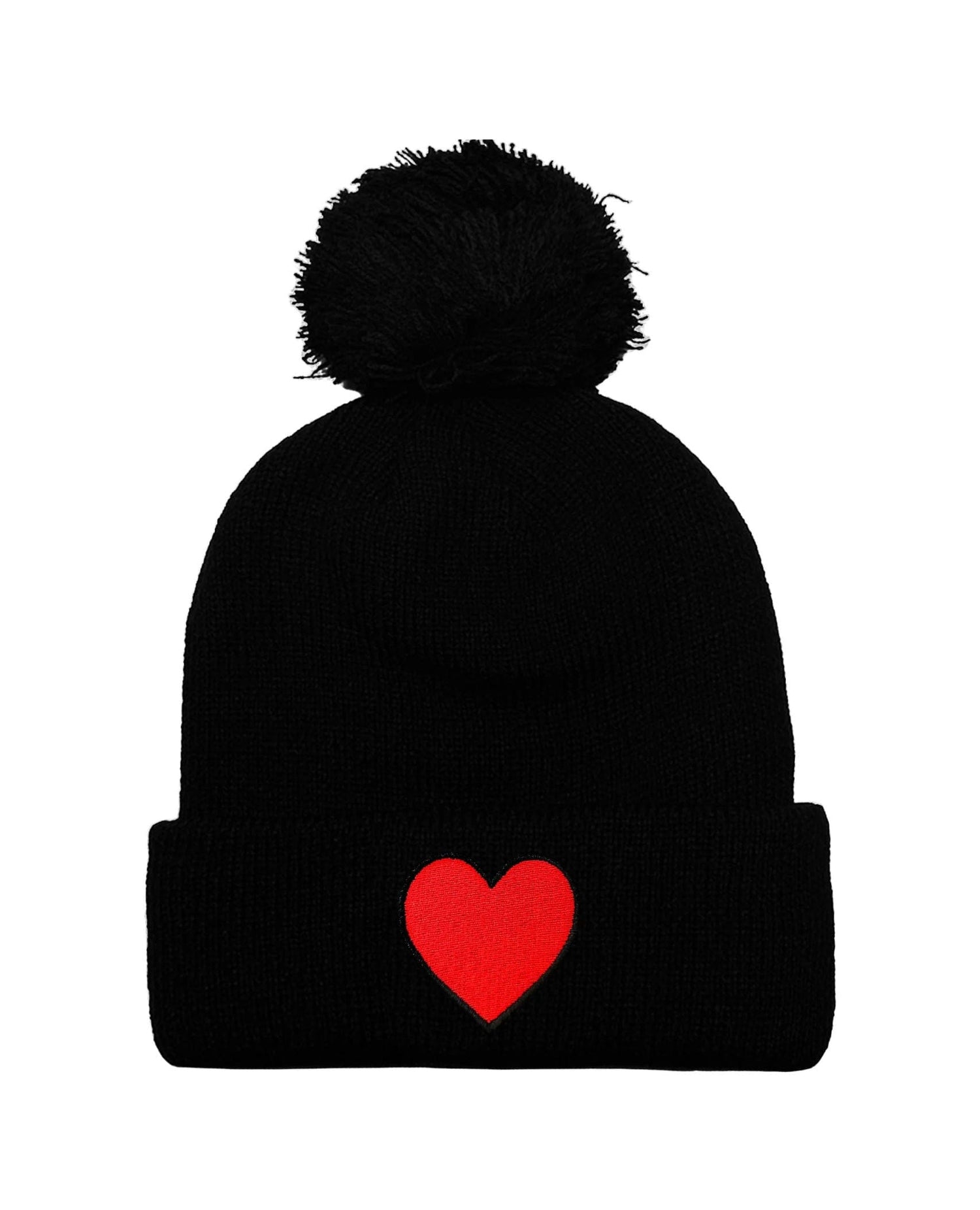 AN Heart Rib Beanie Black