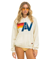Aviator Nation Logo Hoodei Vintage White