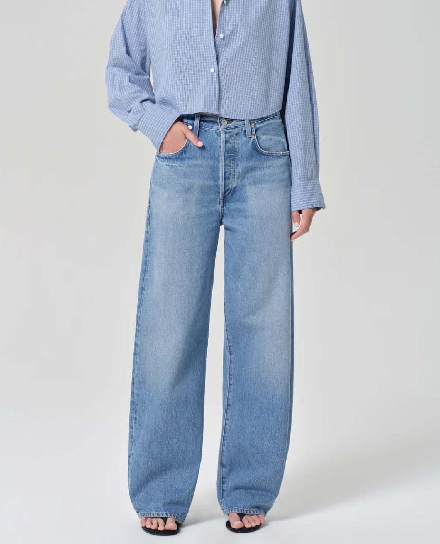 Ayla Wide Rigid Jeans Cupid