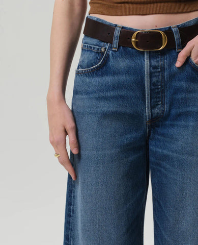 Ayla Raw Hem Crop Chaya Blue