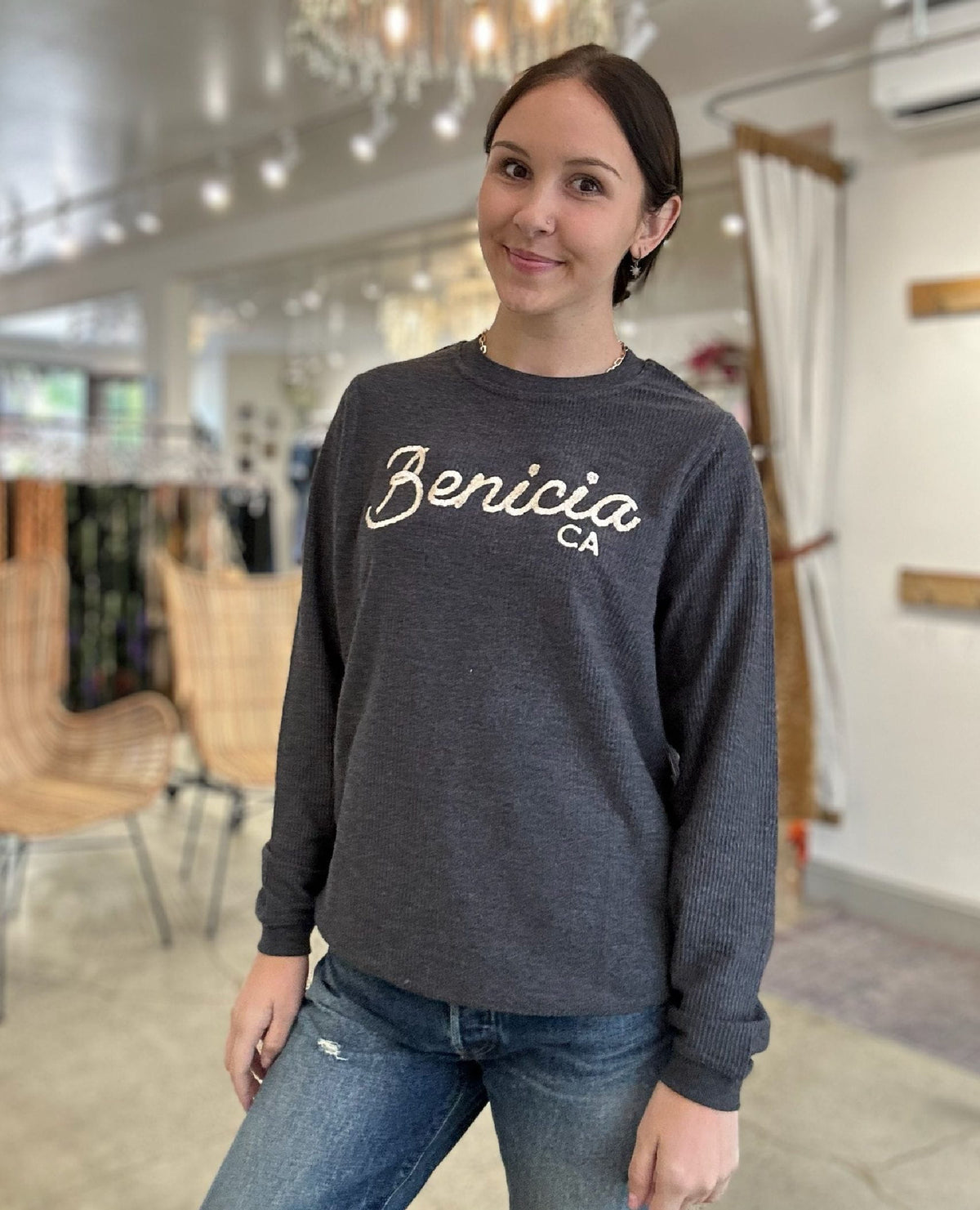 Benicia Cozy Long Sleeve Charcoal