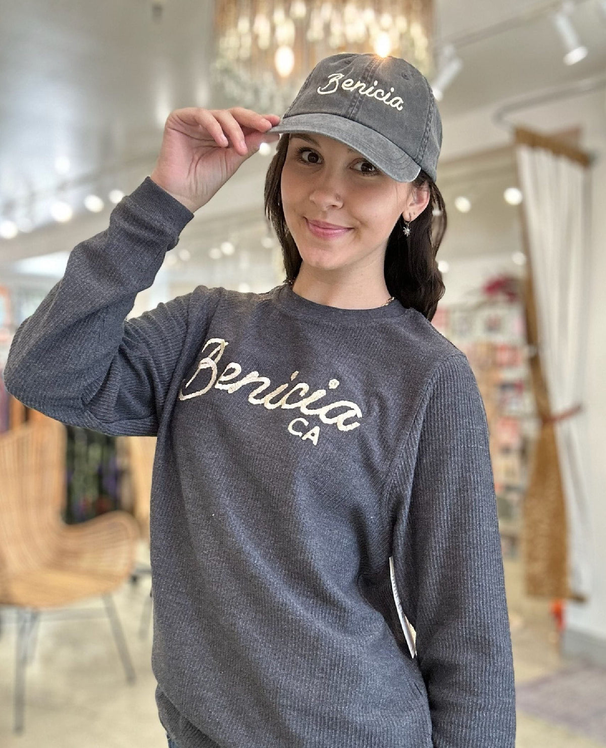 Benicia Cozy Long Sleeve Charcoal