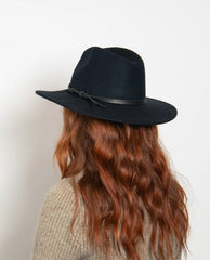Billie Felt Fedora Black