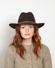 Restocked Billie Felt Fedora Brown