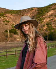 Restocked Billie Felt Fedora Taupe