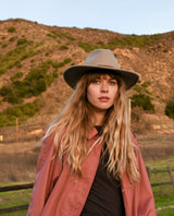 Restocked Billie Felt Fedora Taupe