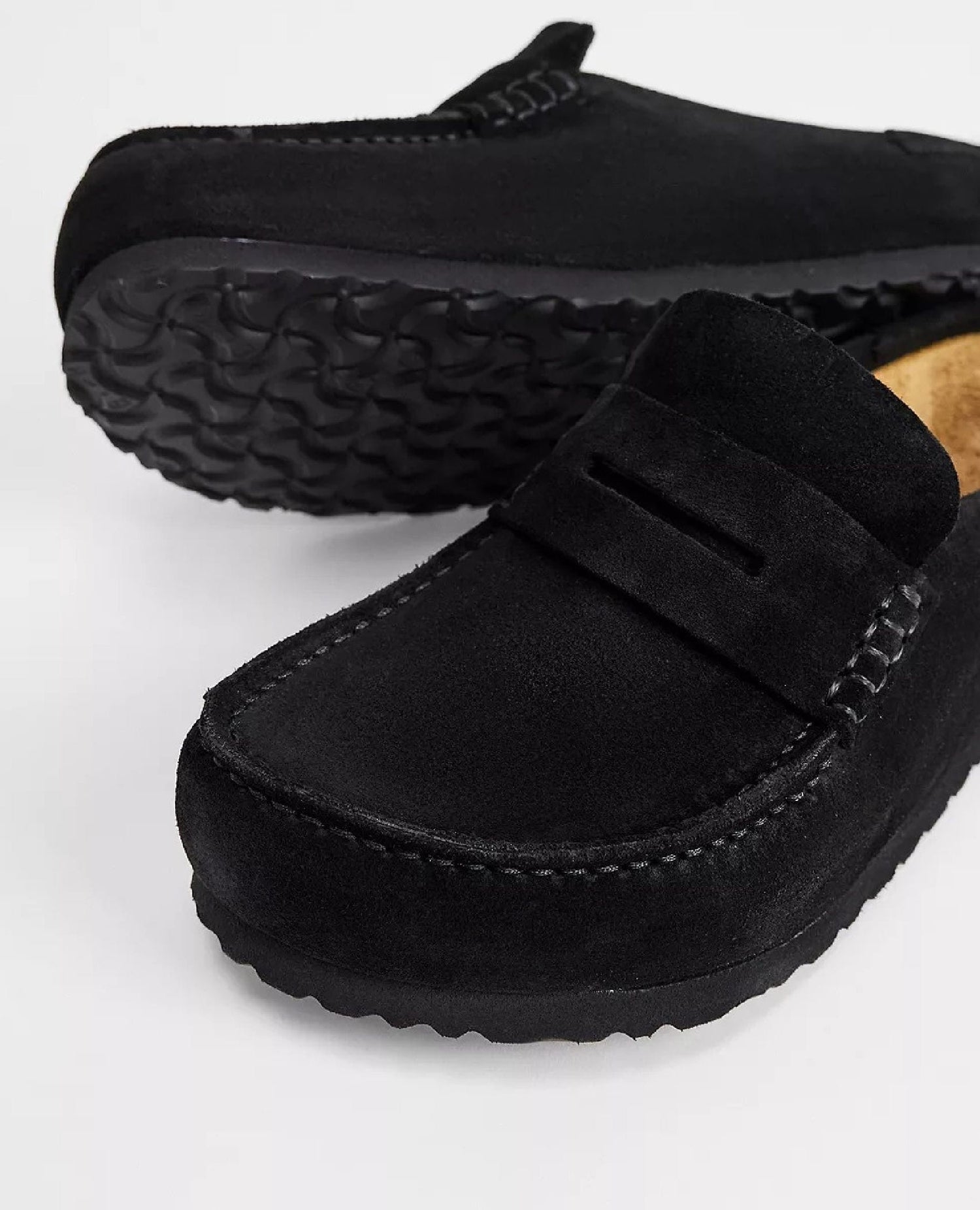 Naples Slide Loafer Suede Black